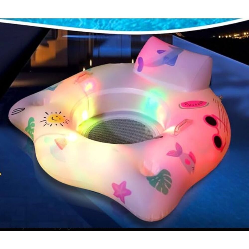 Inflatable Pool Float - Chair With Color Changing Lights (Solar Powered) - Picture 3 of 3